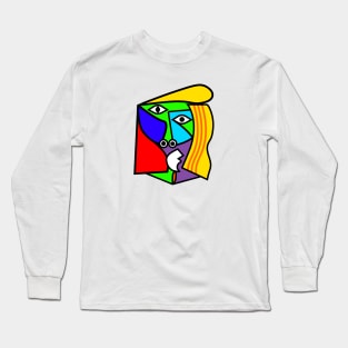 WOMAN IN CUBISM Long Sleeve T-Shirt